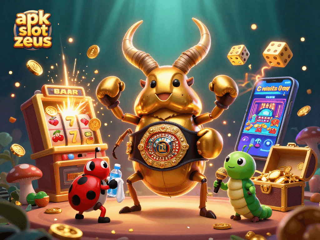 Menangkan apk slot zeus dengan slot mesin 3D megah dan karakter menarik seperti keledai emas dalam pertandingan.
