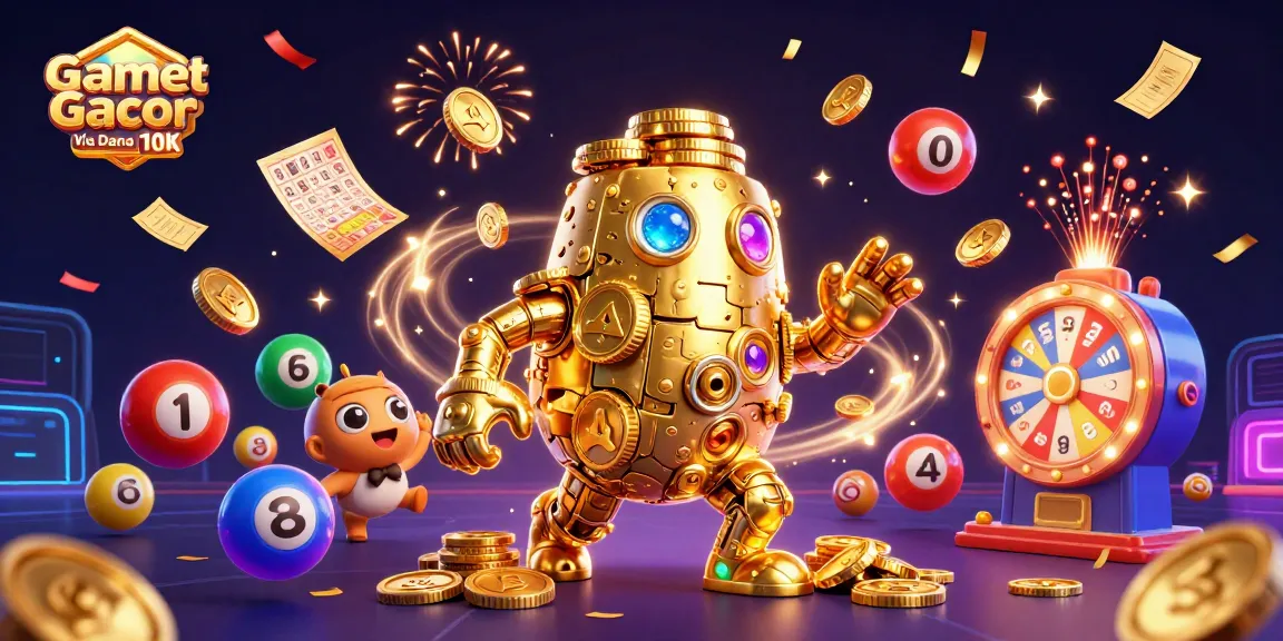 Engage in exciting gaming experiences with Game Slot Gacor Via Dana 10K, featuring vibrant lottery scenes.