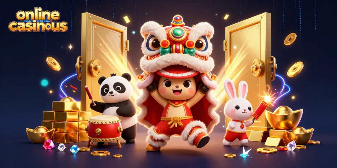 Experience thrilling online casino games for real money casinous with vibrant 3D characters and rich gold treasures.