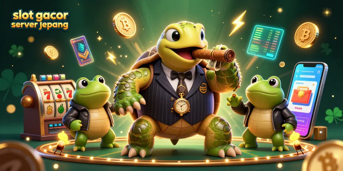 Experience slot gacor server jepang with vibrant visuals featuring a massive snapping turtle in a casino scene