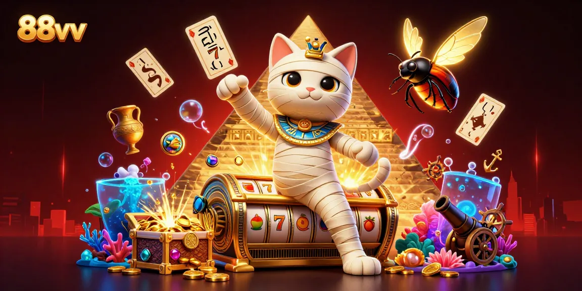 Engage with vibrant slots and treasures in the 88vv pyramid casino scene.