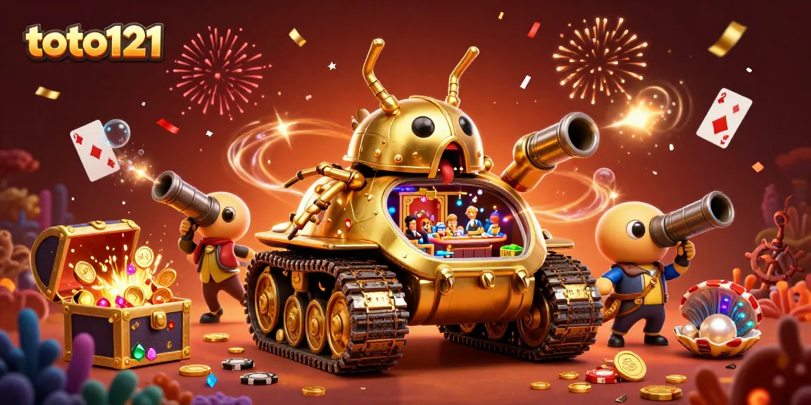 toto121 menyerupai kasino mini dalam tank keong emas yang mengeluarkan koin saat berpesta